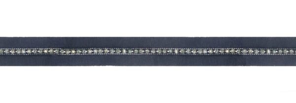 Nastro Gros Grain Con Strass Al Centro