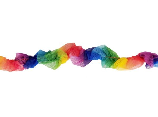 Ruche Tulle Con Cucitura Centrale