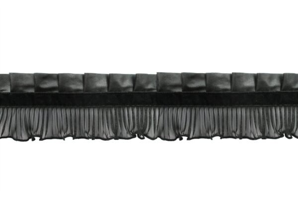 Ruche Finta Pelle Con Velluto E Ruche Chiffon