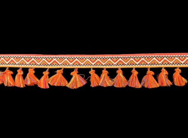 Nastro Multicolore Con Doppio Profilo E Nappe