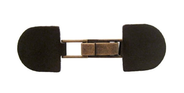 Alamaro Zama Similpelle Con Chiusura Rettangolo Moro/Ottone Antico