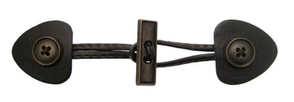 Alamaro Zama con Bottone Ottone Antico e Similpelle