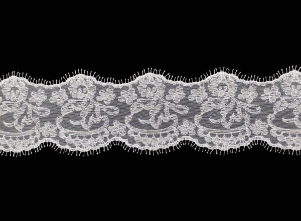 Lista Tulle Con Ricamo Poliestere Lucido