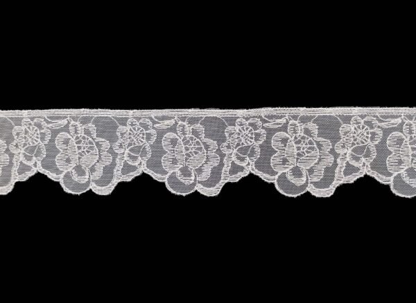 Lista Tulle Con Ricamo Poliestere Lucido