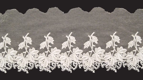 Lista Su Tulle Cotone Ricamo Macramè Cotone