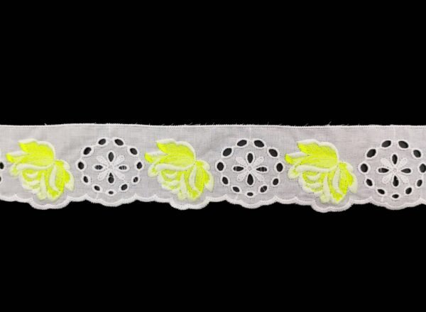 Lista Sangallo Con Ricamo Fluo