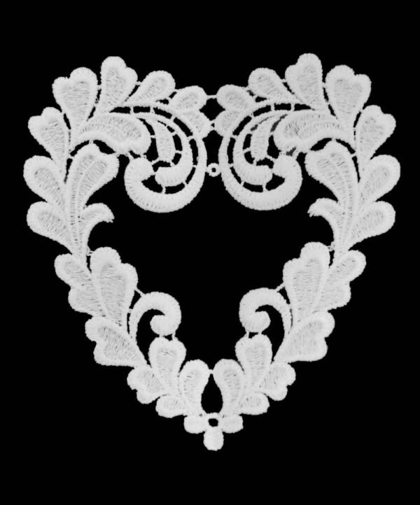 Applicazioni Macramè Cotone Cuore Misura Grande