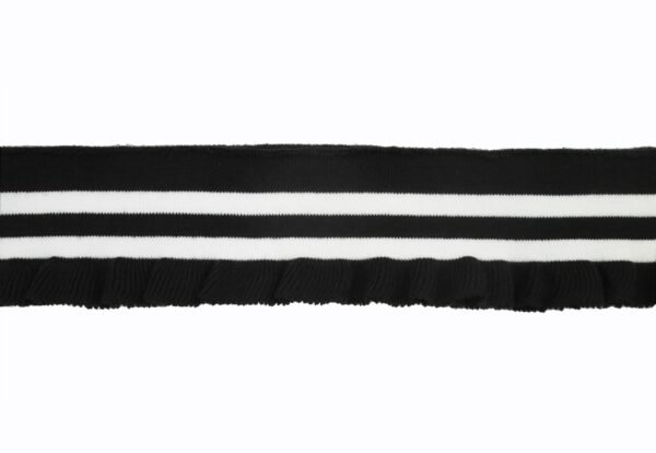 Bordo Maglia Coste Con Volant