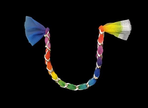 Applicazione Catena Con Tulle Multicolore