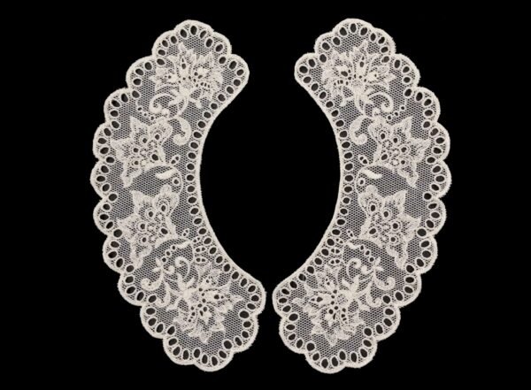 Applicazione Colletti Tulle Cotone Ricamo Cotone