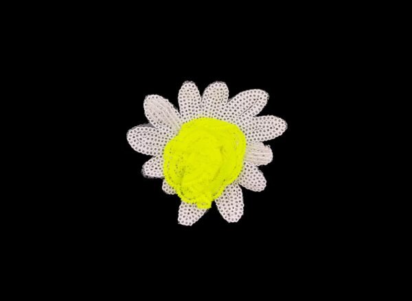 Spilla Fiore Margherita Paillettes Con fiore Pizzo