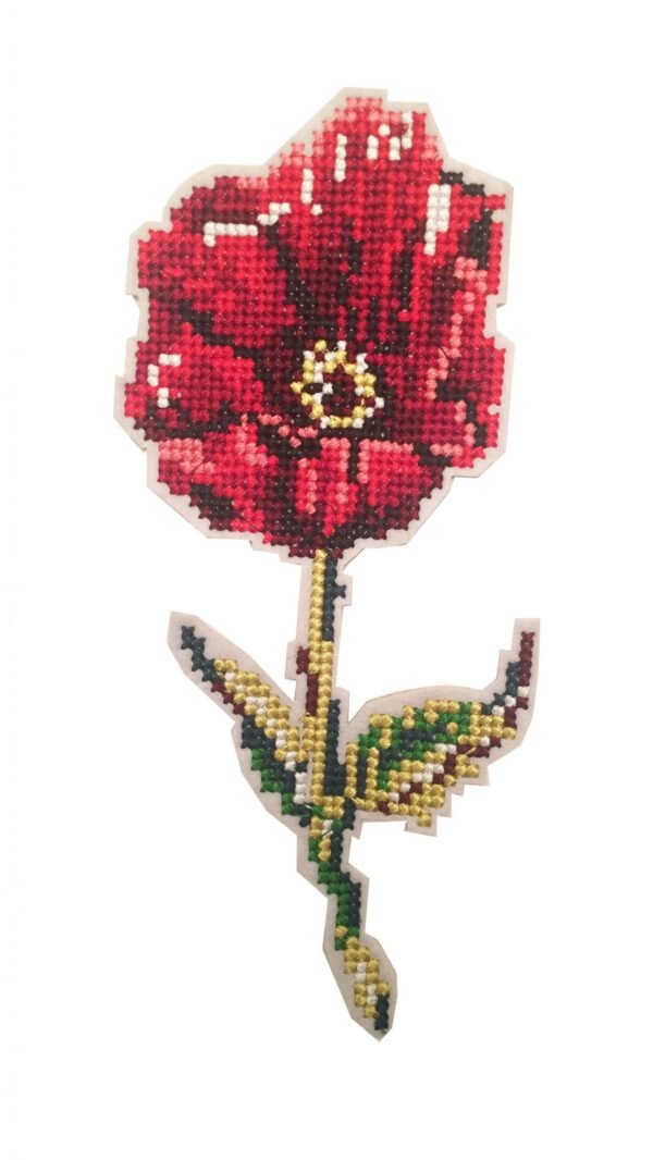 Applicazione Fiore Ricamato Punto Croce Termoadesivo