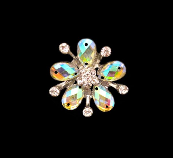 Bottone Gioiello Con Pietre E Strass