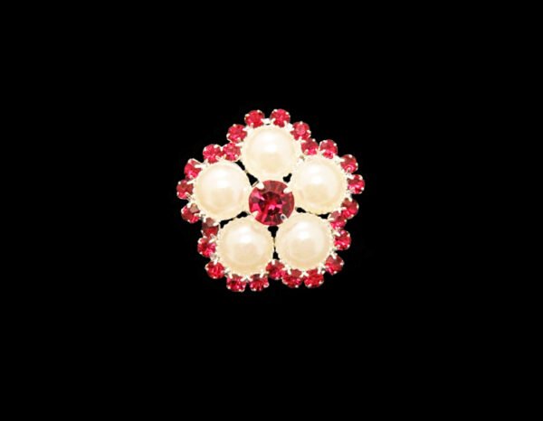 Bottone Gioiello Perla E Strass