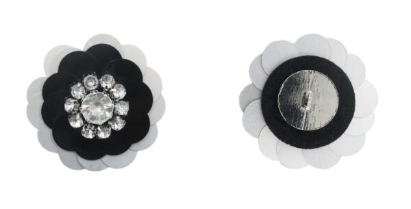 Bottone Fiore Paillettes E Corallini