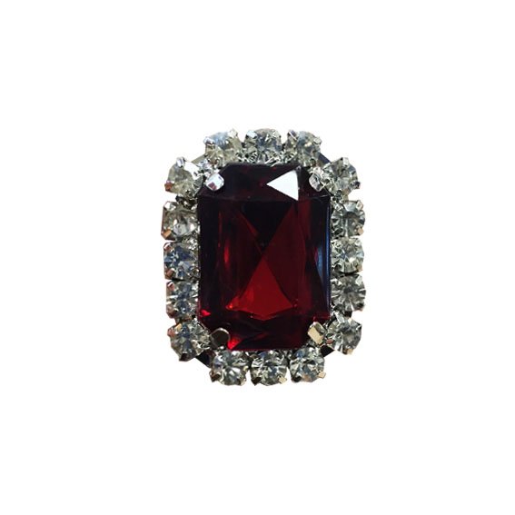 Bottone Rettangolare Con Strass