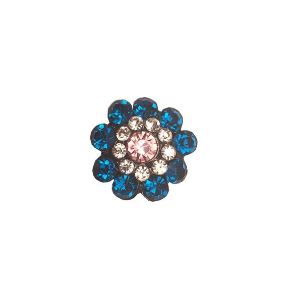 Bottone Fiore Con Strass