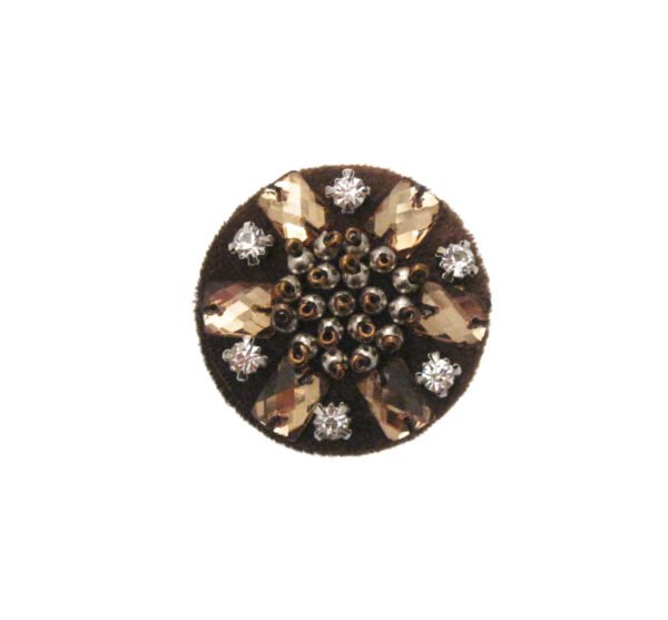 Bottone Velluto Con Ricamo