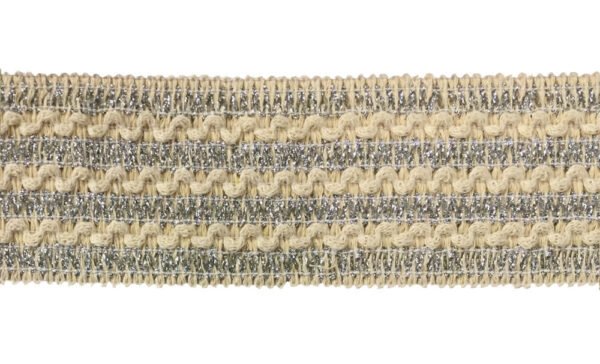 Elastico Effetto Goffrato Con 4 Righe Lurex