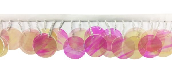 Frangia Raso Con Corallini E Paillettes