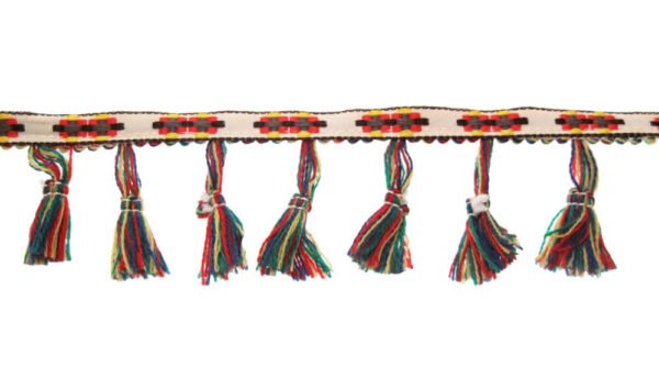 Frangia Jacquard Con Nappine  Multicolor