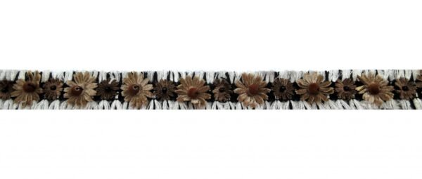 Passamaneria Sfrangiata Lana E Fiori In Velluto