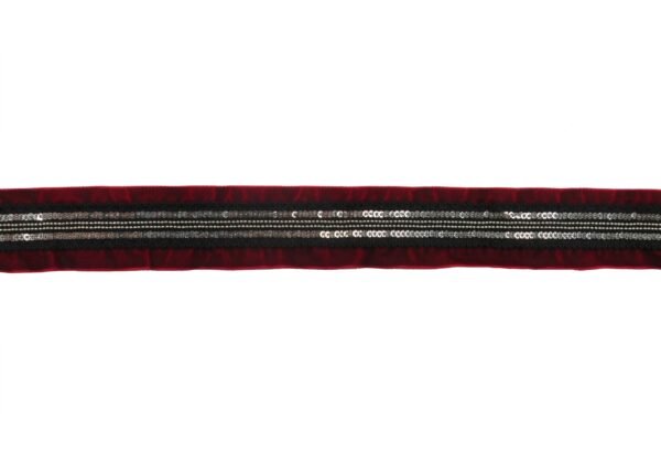 Passamaneria Ricamo Paillette Catenella Su Velluto