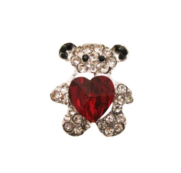 Spilla Orsetto Con Cuore Strass