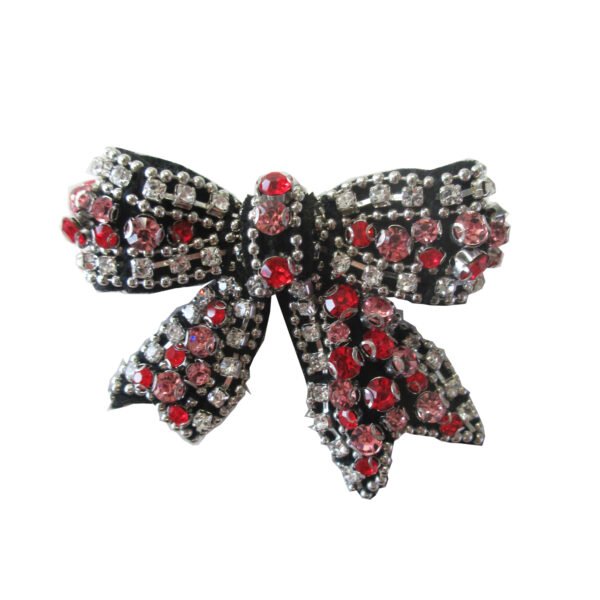 Spilla Fiocco Con Catenella E Strass