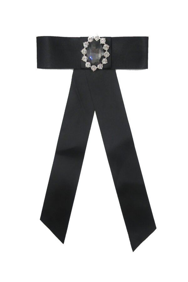 Spilla Fiocco Raso Con Pietra Centrale