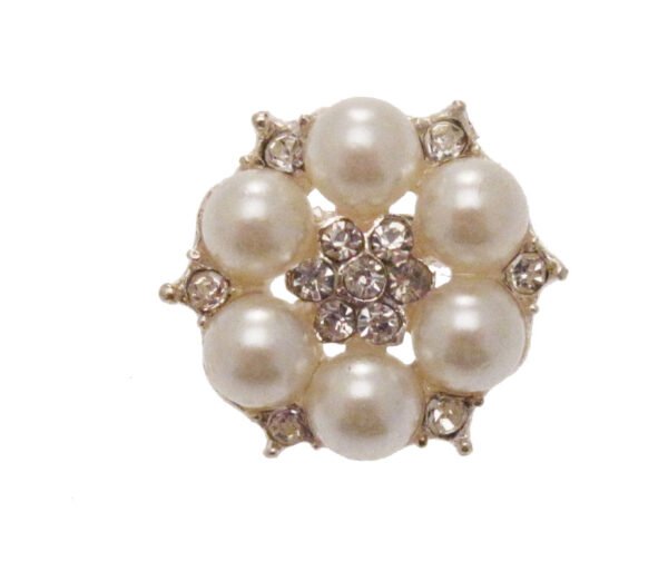 Spilla Gioiello Con Perle E Strass